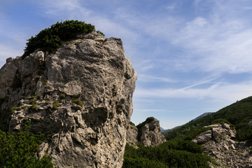 Mountains and the view. Sivy Peak in High Tatras, Slovakia