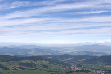 Mountains and the view. Sivy Peak in High Tatras, Slovakia