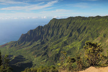 The beautiful Kalalau valley on the island of Kauai, Hawaii