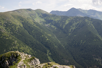 Fototapeta na wymiar Mountains and the view. Sivy Peak in High Tatras, Slovakia