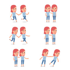 Family Girl making Presentation for using in Design