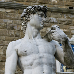 Close up of Michelangelo's David. - 128789745