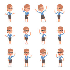 Teacher Girl Character making Presentation for using in Design