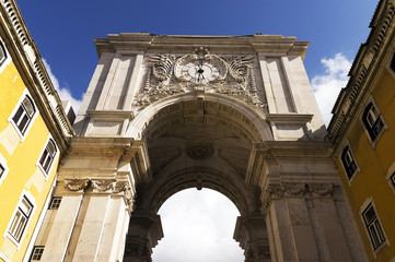 Obraz premium Commerce Square (Portuguese: Praca do Comercio) in Lisbon, Portugal