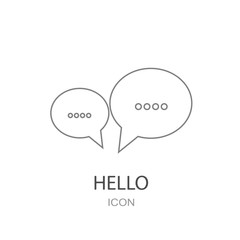 Speech bubbles chat icon. Flat design style