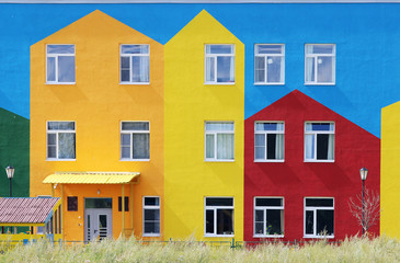 colorful house a kindergarten for children.
