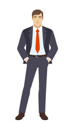 Businessman with hands in pockets