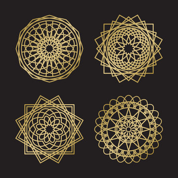Sacred geometry ornament symbols