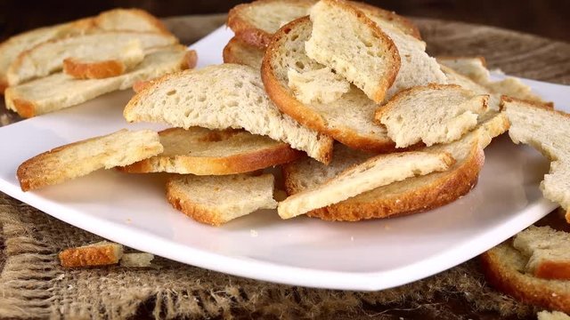 Bread Chips (seamless loopable; 4K UHD footage)