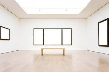 Modern Art Museum Frame WallIsolated White