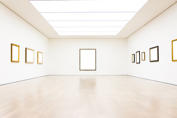 Modern Art Museum Frame WallIsolated White