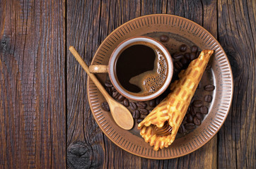 Coffee and waffle cones