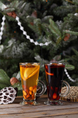 red and yellow mulled wine