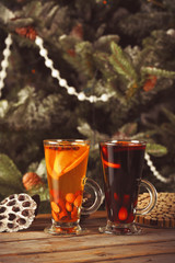 red and yellow mulled wine