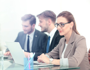 Fototapeta premium Successful business group working at the office