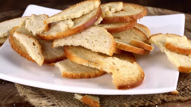 Bread Chips (not loopable; 4K UHD footage)