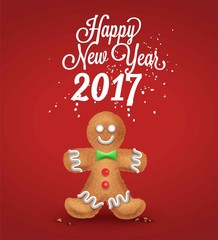 Gingerbread man, vector icon