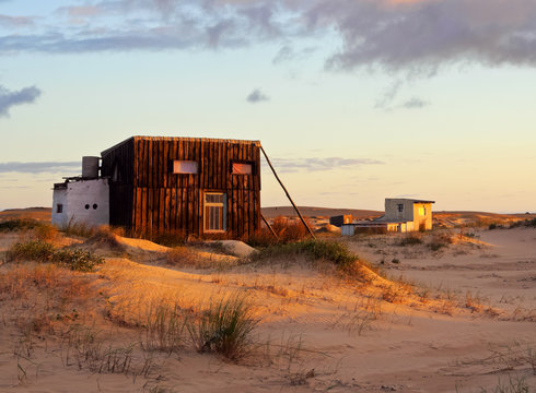 Uruguay, Rocha Department, Cabo Polonio, Sunrise at dunes.