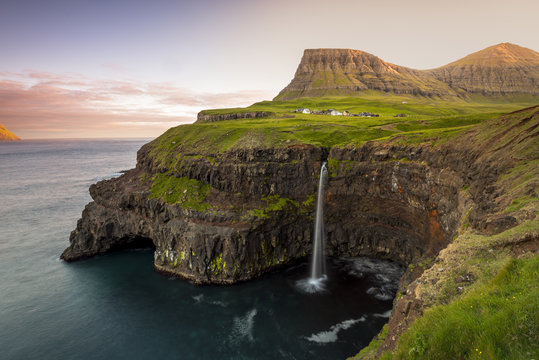 Gasadalur, Vagar island, Faroe Islands, Denmark