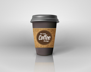 Coffee cup template illustration with the sweet and fun party design which includes sweets,  cups  inventory.