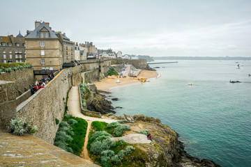 Saint Malo, coastal city in Brittany, France - obrazy, fototapety, plakaty