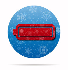 battery christmas icon in circle
