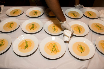corn bisque service preparation