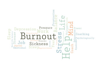 Burn out word cloud