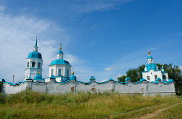 Yeniseysk -  town in Krasnoyarsk Krai, Russia with Monastery of the Transfiguration of the Savior