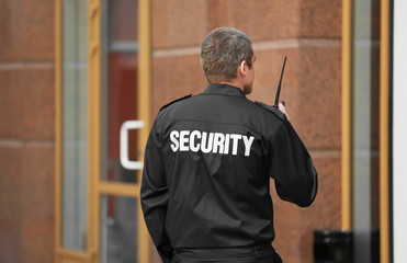 Male security guard, outdoor