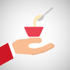 bakery cooking hand mixing up vector illustration eps 10