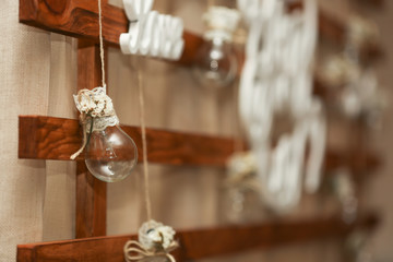 Wedding decorations in restaurant