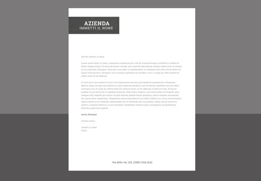 Carta intestata moderna 