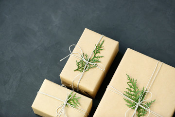 Lovely Holiday wrapping ideas rustic eco Christmas packages with