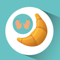 croissant french bakery concept vector illustration eps 10