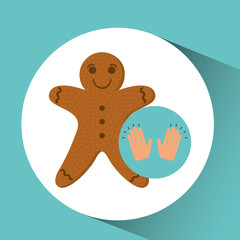 gingerbread man dessert concept vector illustration eps 10