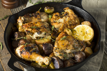 Homemade Baked Chicken in a Skillet