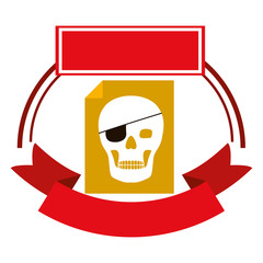 File icon. Security system warning protection and danger theme. Isolated design. Vector illustration