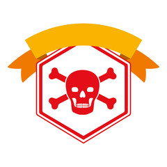 File icon. Security system warning protection and danger theme. Isolated design. Vector illustration