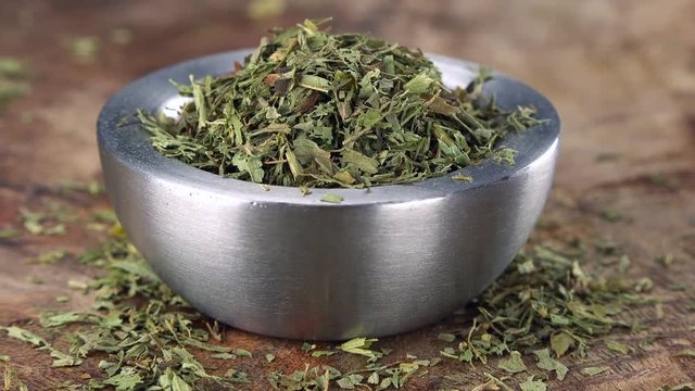 Dried Stevia Leaves (seamless loopable; 4k)