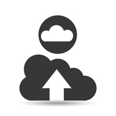 upload cloud sound graphic vector illustration eps 10