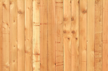 New wood planked fence 