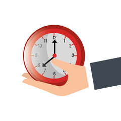 hand human with watch isolated icon vector illustration design