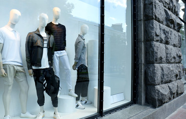 View of fashion store