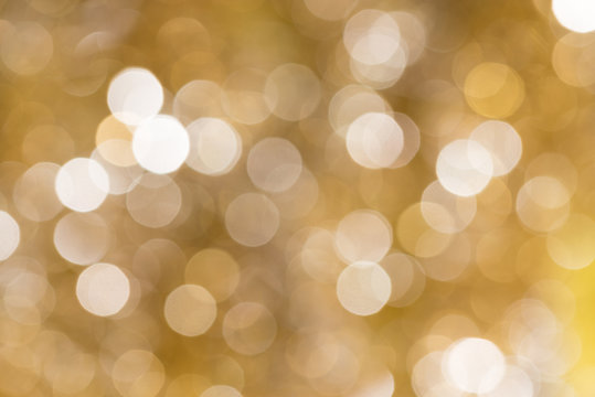 Gold Blurred Abstract Bokeh Backgound