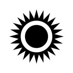 sun silhouette isolated icon vector illustration design