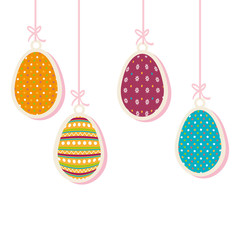 easter egg paint decoration vector illustration design