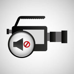 video production concept not sound vector illustration eps 10