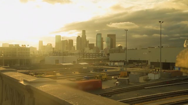 Los Angeles Downtown Sunrise Sunset Timelapse