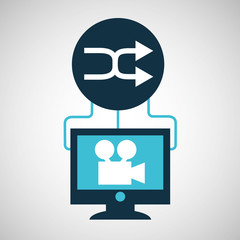 computer connection film interface concept vector illustration eps 10